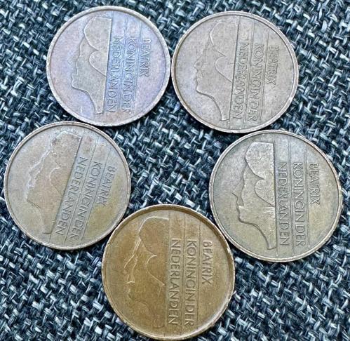 1982-1985-1988 Hollanda 5 Cent Madeni para (5 Adet) ÇT