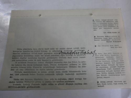 2 Mart 1960 - Yeni Türkiye Takvimi -  Leipzig Fuarı Tütün Pavyonu
