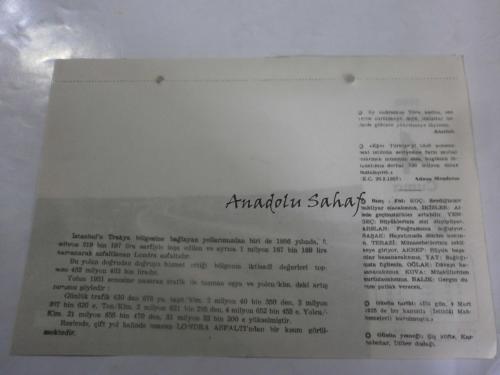 4 Mart 1960 - Yeni Türkiye Takvimi -  Londra Asfaltından Bir Kısım