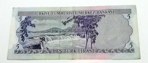 6.Emisyon 2.Tertip 5 Lira I37 421289 temiz