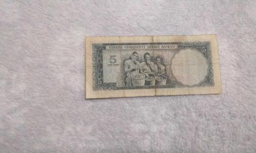 5. Emisyon 4. Tertip 5 Türk Lirası -