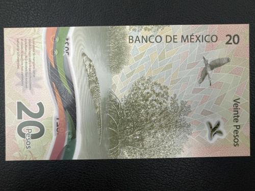 Meksika 20 Peso 2021. Çil Kondisyon. Polimer.