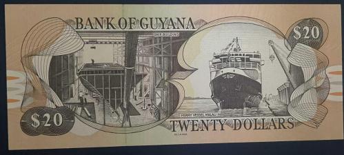 GUYANA 20 DOLAR .ÇİL KAĞIT PARA RESİMDEKİ ÜRÜN