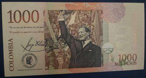 KOLOMBİYA 1000 PESOS.2008. .ÇİL KAĞIT PARA RESİMDEKİ ÜRÜN