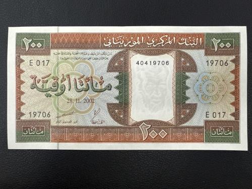 Moritanya 200 Ouguiya 2002. Çil Kondisyon.