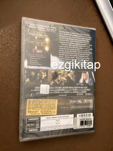 secret window dvd   (ambalajı açılmamış) johnny depp john turturro maria bello  (stephen king) gizli pencere