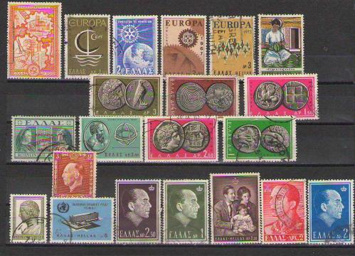 Yunanistan 1950–70’ler Damgalı Karışık Pul Lotu