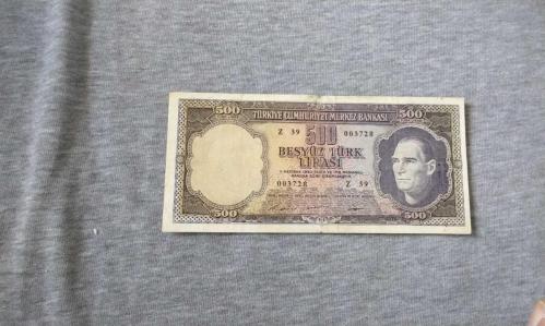 5 emisyon Türk lirası 4 tertip 500 türk lirası