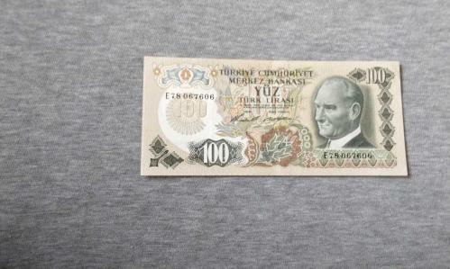 6. Emisyon 1. Tertip 100 Türk Lirası Çil Kondisyonda Koleksiyonluk Eski Para