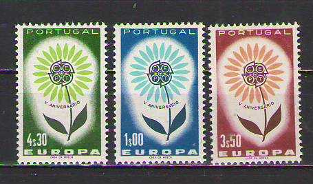 LOT.4 » Portekiz 1964 Europa CEPT 5. Yıl Çiçek Serisi — MNH  (yüksek katalog değeri var)