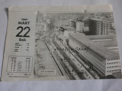 22 Mart 1960 - Yeni Türkiye Takvimi -  Ulus İş Hanları