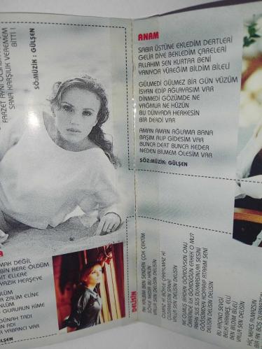 Kaset Gülşen erkeksen albümü. Orijinal. Kartonet bir yerinde bantlı, eksiği yok. Kaset sorunsuz çalışıyor