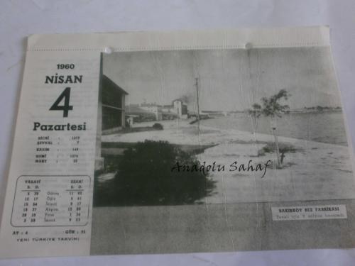 4 Nisan 1960 - Yeni Türkiye Takvimi - Bakırköy Bez Fabrikası