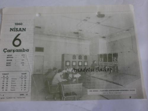 6 Nisan 1960 - Yeni Türkiye Takvimi - Bir Hidroelektrik Santralin Kumanda Odası