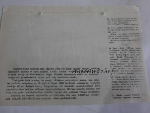 6 Nisan 1960 - Yeni Türkiye Takvimi - Bir Hidroelektrik Santralin Kumanda Odası