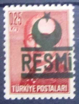 TÜRKİYE=1953  İ-R 24 Sürşarjlı Resmi Pul (Nefti Sürşarj)  (**)'