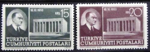TÜRKİYE=1954  İ-1764..65  Anıt Kabirin Açılışı (**)'
