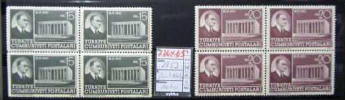 TÜRKİYE=1954  İ-1764..65  Anıt Kabirin Açılışı  DBL  (**)'