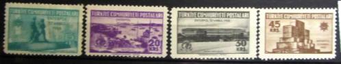 TÜRKİYE=1955  İ-1836..39  Milletlerarası Kriminal Polis Toplantısı ENTERPOL   (**)'