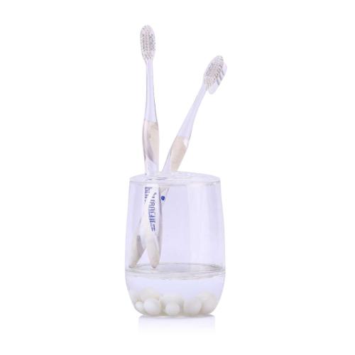 DİŞ FIRÇALIK BEYAZ İNCİLİ  AKRİLİK 8X8X11CM BANYO  SETİ