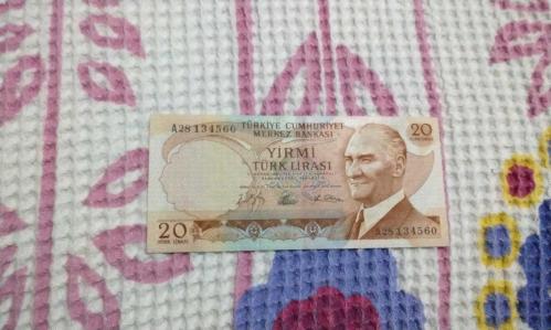 6 emisyon 1 tertip 20 Türk lirası az çıkar