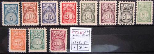 TÜRKİYE=1957     İ-R 53..63    Resmi Pullar  (**)'