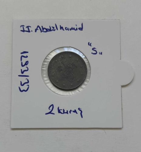 Abdülhamid 1293/33 Gümüş 2 Kuruş ( S )