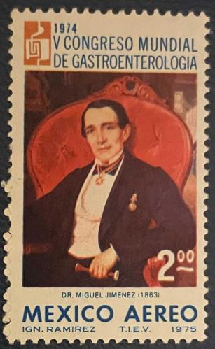 1975.GASTRONOMİ.DR.MIGUEL JİMENEZ.MEKSİKA TEK PUL.DAMGALI
