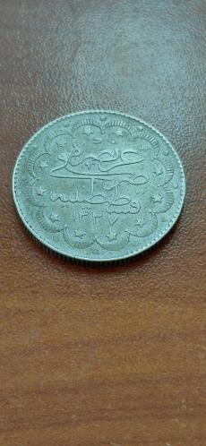 SULTAN MEHMET REŞAT HAN DÖNEMİ GÜMÜŞ 10 KURUŞ 1327/7 CÜLUS Ç.A