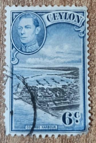 İngiliz Sömürgesi Seylan-1938_ damgalı