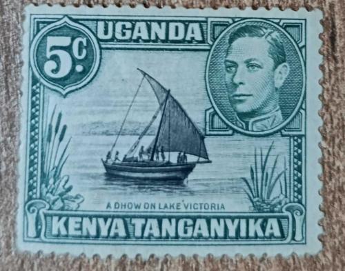 İngiliz Sömürgesi Kenya Uganda ve Tanganika_ 1938 _ damgalı