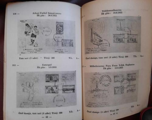 1957 KAMER ilkgün zarfları FDC Kataloğu literatür