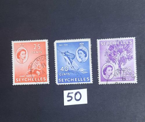 Seyşeller Afrika Seychelles  1954 Yılına ait Muhtelif Pul Lotu - Damgalı BYZNo:50