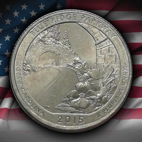 ABD 2015 Yılı ¼ Dolar North Carolina - Blue Ridge Parkway ÇİL