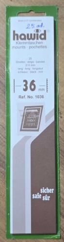 Orijinal Ambalajında (Açılmış Kullanılmamış) 25 ad. Hawid Marka 210x36 mm Ölçüsünde Siyah Pul Koruma Föyü