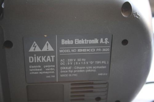 Beko-PR 3620 RADYO-KASET ÇALAR  VE AUX  SORUNSUZ SUPER ÜRÜNÜ (YENİ RAF