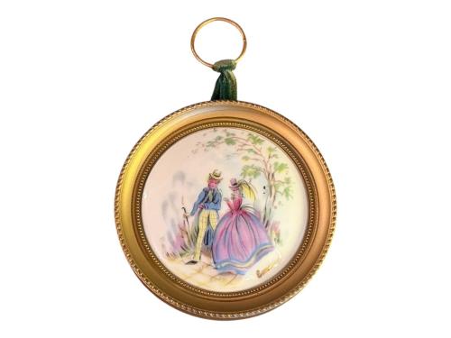 limoges porselen dekor tabağı 8,5 cm çapında