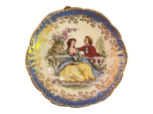 limoges porselen duvar tabağı 11 cm çapında