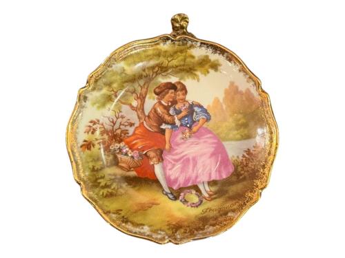 limoges el boyama porselen dekor tabağı 10,5 cm çapında