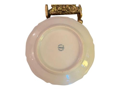 limoges el boyama porselen dekor tabağı 10,5 cm çapında