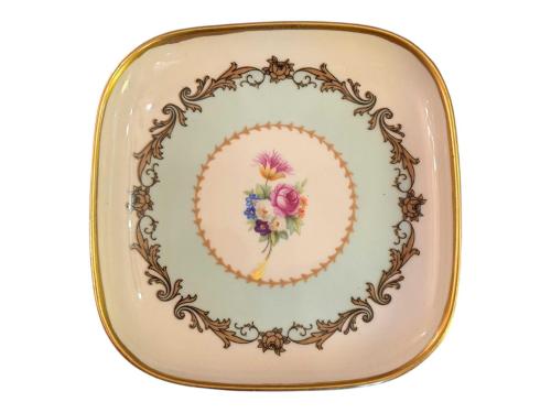 limoges el boyama porselen dekor tabağı 13 cm 13 cm ölçülerinde