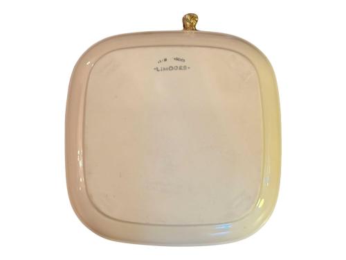 limoges el boyama porselen dekor tabağı 13 cm 13 cm ölçülerinde