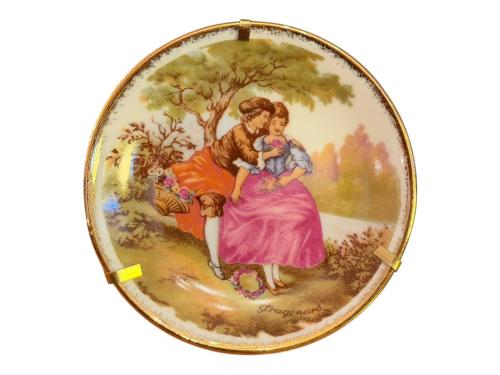limoges porselen dekor tabağı 8,5 cm çapında