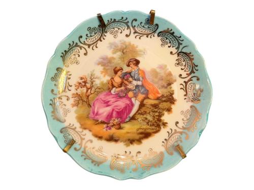 limoges porselen dekor tabağı 10 cm çapında