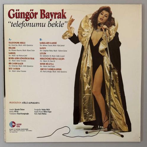 Güngör Bayrak Telefonumu Bekle Lp Plak (1986 Orijinal Dönem Baskı) Açılır Kapak