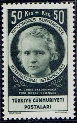1935 KADIN HAKLARI CEMİYETİ 12. ULUSLARARASI KONGRESİ DAMGASIZ ŞARNİYERSİZ / MNH 50 KURUŞLUK EN DEĞERLİ VALÖRÜ
