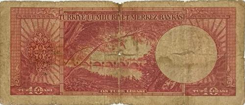 5.Emisyon 2. Tertip 10 Lira (İngiltere Baskı)