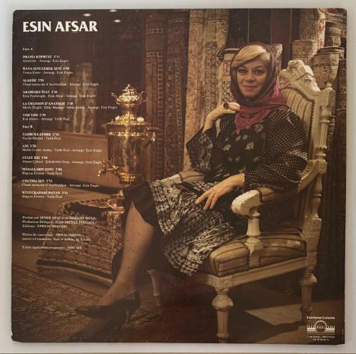 Esin Afşar Poémes Et Chants De Turquie D'Hier Et D'Aujourd'hui  Lp Plak (1986 Orijinal Fransa Baskı)