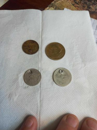 1 adet 1926 10 kuruş 1 adet 1341  5 kuruş 1 adet 1327 10  para 1 adet 1327 20  para lot olarak