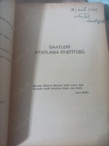 Saatleri Ayarlama Enstitüsü (İlk Baskı)